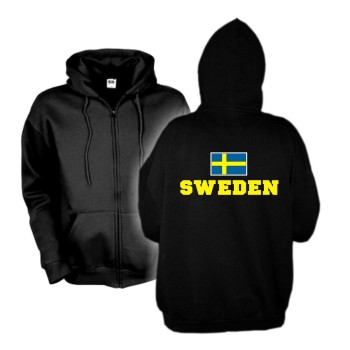 Kapuzenjacke SCHWEDEN (Sweden), Flagshirt, Hoodie S-6XL (WMS02-55e)