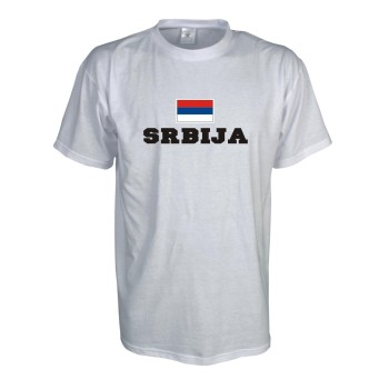 T-Shirt SERBIEN (Srbija), Flagshirt, Fanshirt S - 5XL (WMS02-57a)
