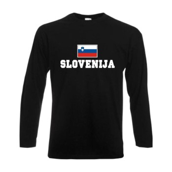 Longsleeve SLOVENIEN (Slovenija), Flagshirt, Fanshirt S - 6XL (WMS02-59b)