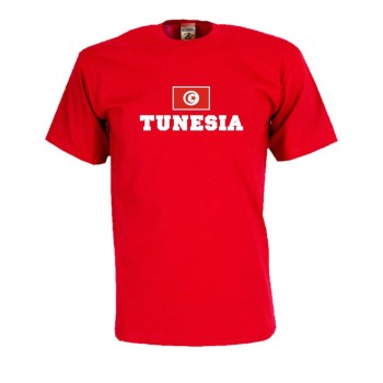 T-Shirt TUNESIEN (Tunesia), Flagshirt, Fanshirt S - 5XL (WMS02-67a)