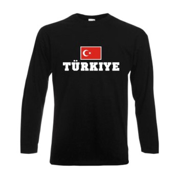 Longsleeve TÜRKEI (Türkiye), Flagshirt, Fanshirt S - 6XL (WMS02-68b)