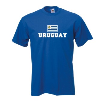 T-Shirt URUGUAY, Flagshirt, Fanshirt S - 5XL (WMS02-70a)