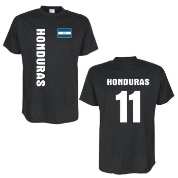 T-Shirt HONDURAS Länder Flagshirt mit Rückennummer (WMS03-25a)