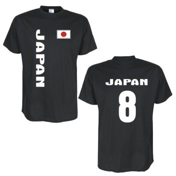 T-Shirt JAPAN Länder Flagshirt mit Rückennummer (WMS03-31a)