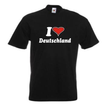 T-Shirt I love DEUTSCHLAND Länder Fanshirt (WMS04-01a)