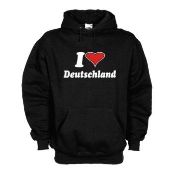 Kapuzensweat I love DEUTSCHLAND Länder Fan Hoodie (WMS04-01d)