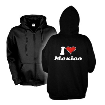 Kapuzenjacke I love MEXICO Länder Fan Hoodie (WMS04-38e)