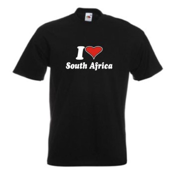 T-Shirt I love SÜDAFRIKA (South Africa) Länder Fanshirt (WMS04-61a)