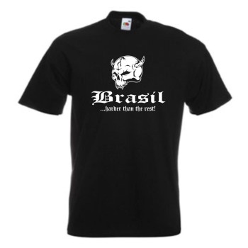 T-Shirt BRASILIEN (Brasil) harder than the rest Ländershirt (WMS05-12a)
