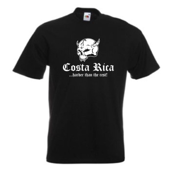T-Shirt COSTA RICA harder than the rest Ländershirt (WMS05-15a)