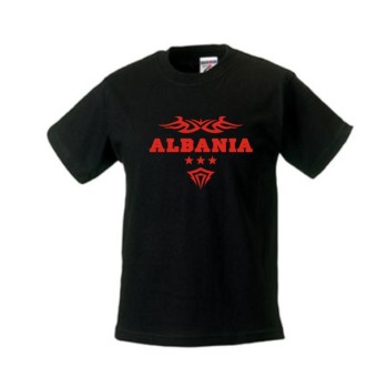 Kinder T-Shirt ALBANIEN (Albania) Ländershirt (WMS06-06f)