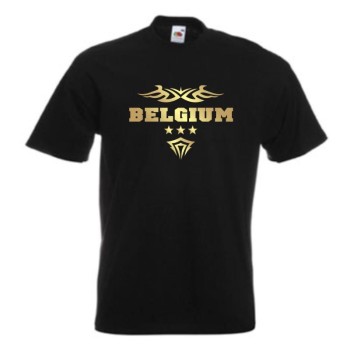 T-Shirt BELGIEN (Belgium) Ländershirt S - 5XL (WMS06-11a)