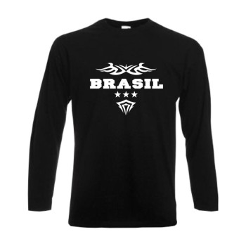 Longsleeve BRASILIEN (Brasil) Ländershirt S - 6XL (WMS06-12b)