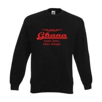 Sweatshirt GHANA harder better faster stronger (WMS07-22c)