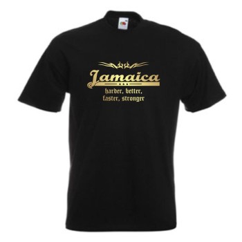 T-Shirt JAMAICA harder better faster stronger (WMS07-30a)