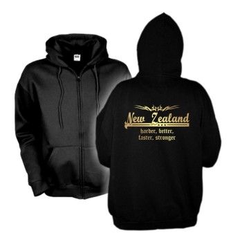 Kapuzenjacke NEUSEELAND (New Zealand) harder better faster stronger (WMS07-40e)