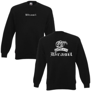 Sweatshirt BRASILIEN (Brasil) harder than the rest, S - 6XL (WMS08-12c)