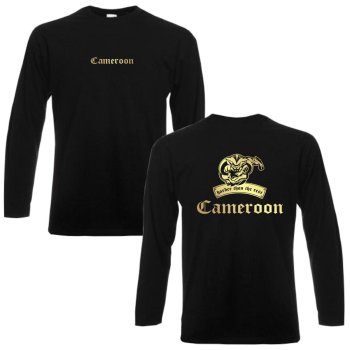 Longsleeve KAMERUN (Cameroon) harder than the rest, S - 6XL (WMS08-32b)