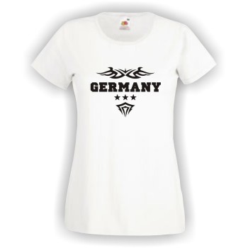 Damen T-Shirt, Germany, weiß XS - XXL (WMS10-19)