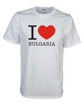 T-Shirt, I love BULGARIEN (Bulgaria), Länder Fanshirt S-5XL (WMS11-13)