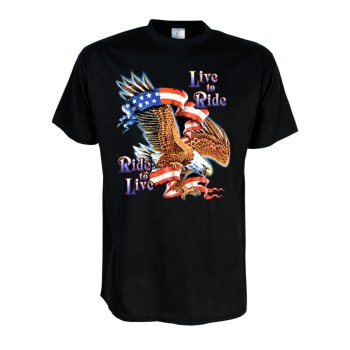 Fun T-Shirt Live to Ride / Ride to Live, Funshirt S - 6XL (ABR00244)