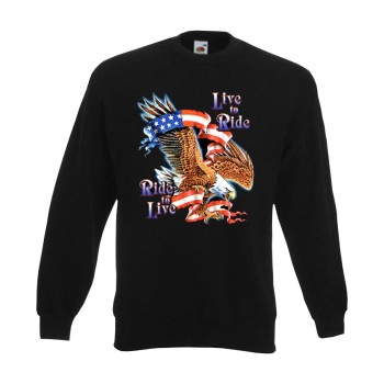 Sweatshirt Live to Ride / Ride to Live, Funshirt S - 6XL (ABR00244)