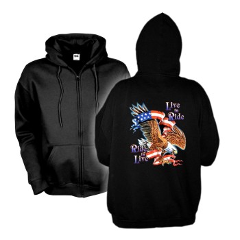 Kapuzenjacke Live to Ride / Ride to Live, Hoodie S - 6XL (ABR00244)