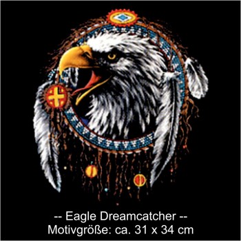 Kapuzenjacke Eagle Dreamcatcher, Indianer Hoodie S - 6XL (AIM00119)