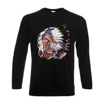 Longsleeve Indian Chief, Indianer langarm Funshirt S-6XL (AIM00125)