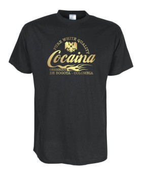 Cocaina de Colombia, Fun T-Shirt in Übergrößen 3XL bis 12XL