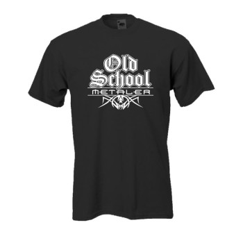 Old school metaler, schwarzes Fun T-Shirt (BL071)