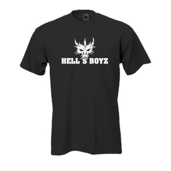 Hell s boyz - schwarzes Fun T-Shirt (BL077)