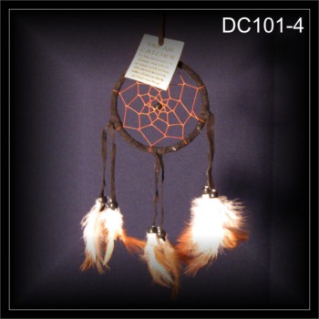 Kleiner Traumfänger, Dreamcatcher, Wildleder schwarz 9x20cm (DC101-4)