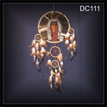 Traumfänger Dreamcatcher Häuptlings-Federschmuck-Maske 27x75cm (DC111)