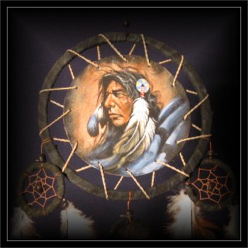 Traumfänger, Dreamcatcher Indianer Painting 17x50cm (DC125-7)