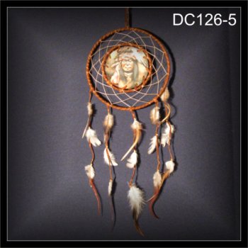 Doppelring Traumfänger, Dreamcatcher Apache 17x40cm (DC126-5)