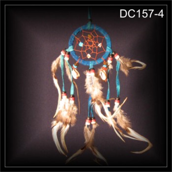 Stein-Muschel Traumfänger, Dreamcatcher, blau 6x25cm (DC157-4)