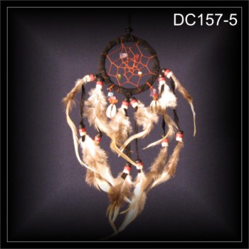 Stein-Muschel Traumfänger, Dreamcatcher, schwarz 6x25cm (DC157-5)