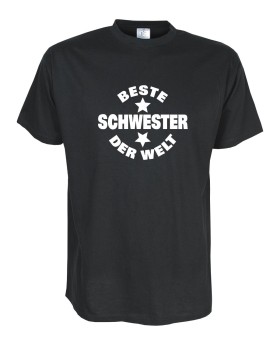 Beste SCHWESTER der Welt, FunT-Shirt Gr. S - 5XL (FAF019)
