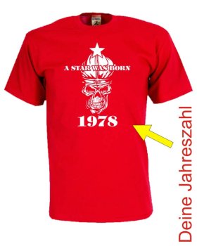 A star was born -Deine Jahreszahl- Geburtstags Fun T-Shirt (FSG021)