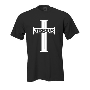 Jesus, Schriftzug im Kreuz, Fun T-Shirt