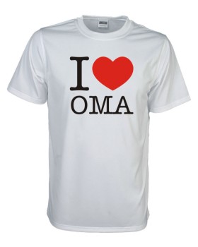 I Love Oma Fun T-Shirt, weiß