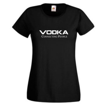 Vodka connecting people, T-Shirt, Damen Funshirt