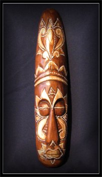 Maori Wandmaske 50cm beige-hell Dotpaint (MA-SU-006)