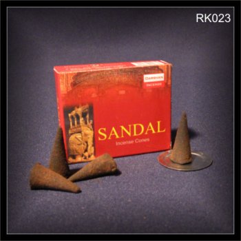 Sandal 10 Räucherkegel aus Indien (RK023)
