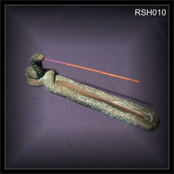 Räucherstäbchenhalter Cobra, schwarz-türkis