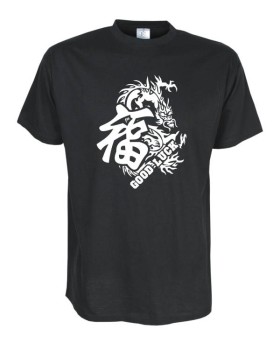 Good Luck Schriftzeichen - Drachentribal Fun Shirt (STR001)