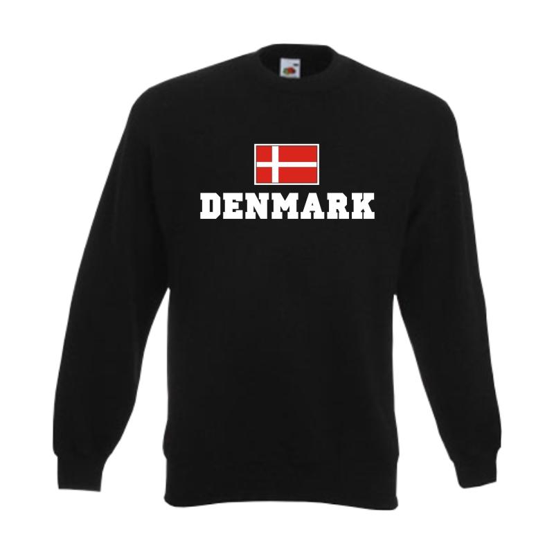 Sweatshirt DÄNEMARK (Denmark), Flagshirt, Fanshirt bei theil-design