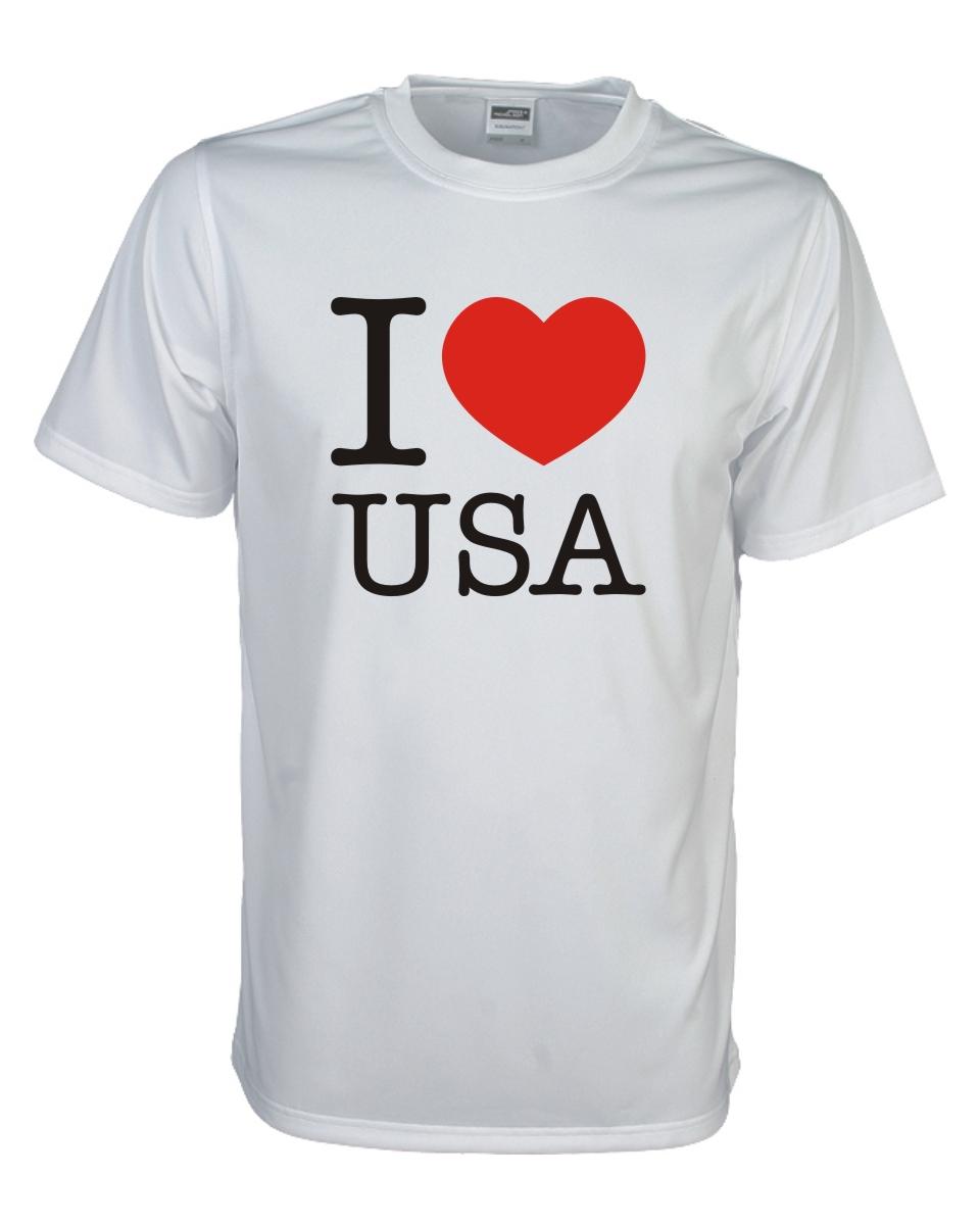 I Love USA T-shirt Design