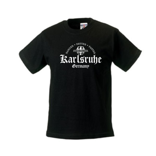 Karlsruhe harder better faster stronger Kinder T-Shirt (SFU07-17f)